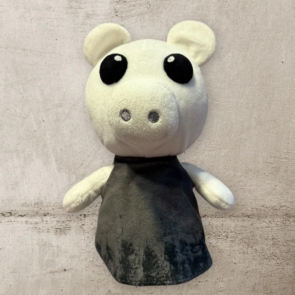 MiniToon PIGGY Plush Stuffed Animal Gray Dress Pig‎ Toy Collectible
